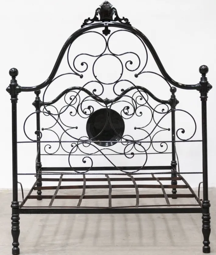 Pamono Mid 19th Century Wrought Iron Bed, France Hot