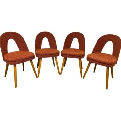 Pamono Mid-Centruy Dining Chairs attributed to Antonín Šuman for Mier Topoľčany, 1960s, Set of 4 Hot