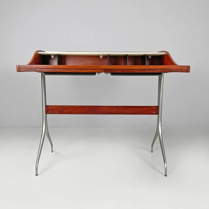 Pamono Mid-Century American Modern Wood & Laminate Desk attributed to George Nelson for Herman Miller, 1960s Hot