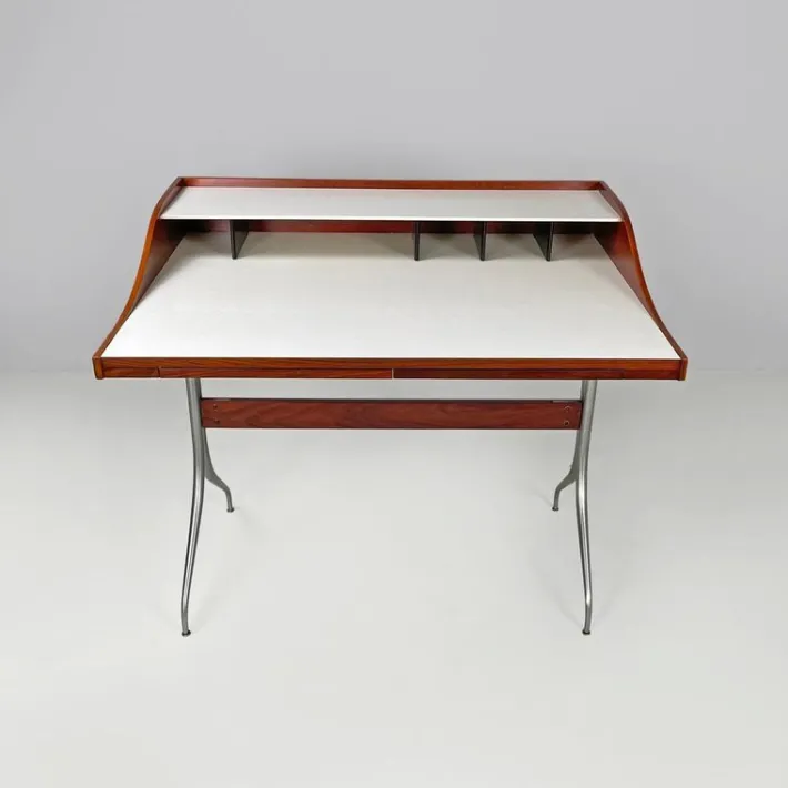 Pamono Mid-Century American Modern Wood & Laminate Desk attributed to George Nelson for Herman Miller, 1960s Hot