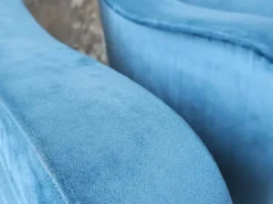 Pamono Mid-Century Armchairs in Blue Velvet, Italy, 1950s, Set of 2 Outlet
