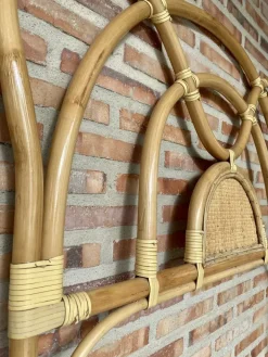 Pamono Mid-Century Bamboo and Rattan Single Headboard Bed, 1960s New