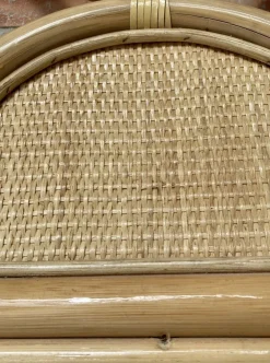 Pamono Mid-Century Bamboo and Rattan Single Headboard Bed, 1960s New