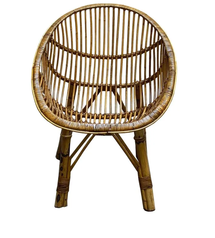 Pamono Mid-Century Bamboo and Rattan Armchair, 1950s Discount