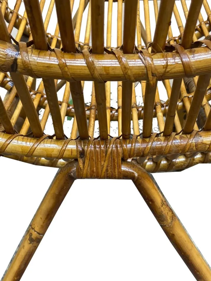 Pamono Mid-Century Bamboo and Rattan Armchair, 1950s Discount
