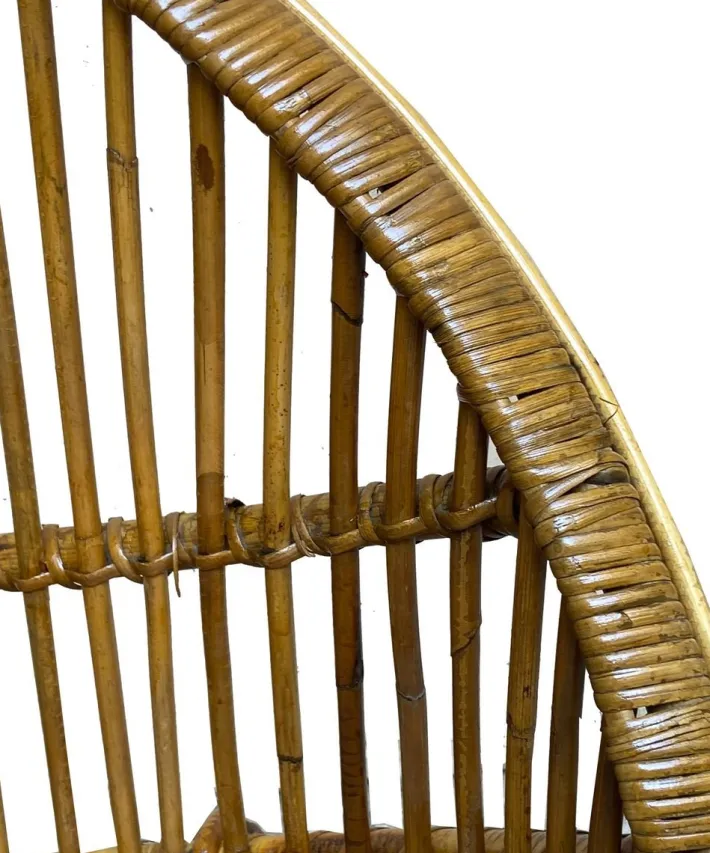 Pamono Mid-Century Bamboo and Rattan Armchair, 1950s Discount