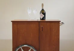 Pamono Mid-Century Bar Cart in the style of Jaques Adnet, 1960s Outlet