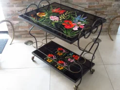 Pamono Mid-Century Bar Cart with Vallauris Tiles, 1950s Clearance