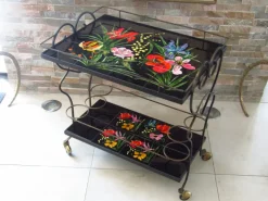 Pamono Mid-Century Bar Cart with Vallauris Tiles, 1950s Clearance