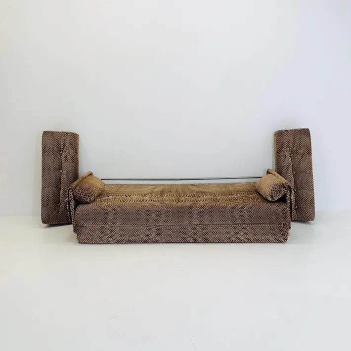 Pamono Mid-Century Bauhaus Daybed Sofa in Chrome Tubular Frame, Germany, 1980s Sale