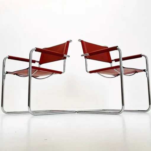 Pamono Mid-Century Bauhaus S34 Armchairs by Mart Stam for Linea Veam, Italy, 1980s Online