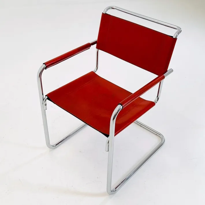 Pamono Mid-Century Bauhaus S34 Armchairs by Mart Stam for Linea Veam, Italy, 1980s Online