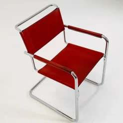 Pamono Mid-Century Bauhaus S34 Armchairs by Mart Stam for Linea Veam, Italy, 1980s Online