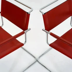 Pamono Mid-Century Bauhaus S34 Armchairs by Mart Stam for Linea Veam, Italy, 1980s Online