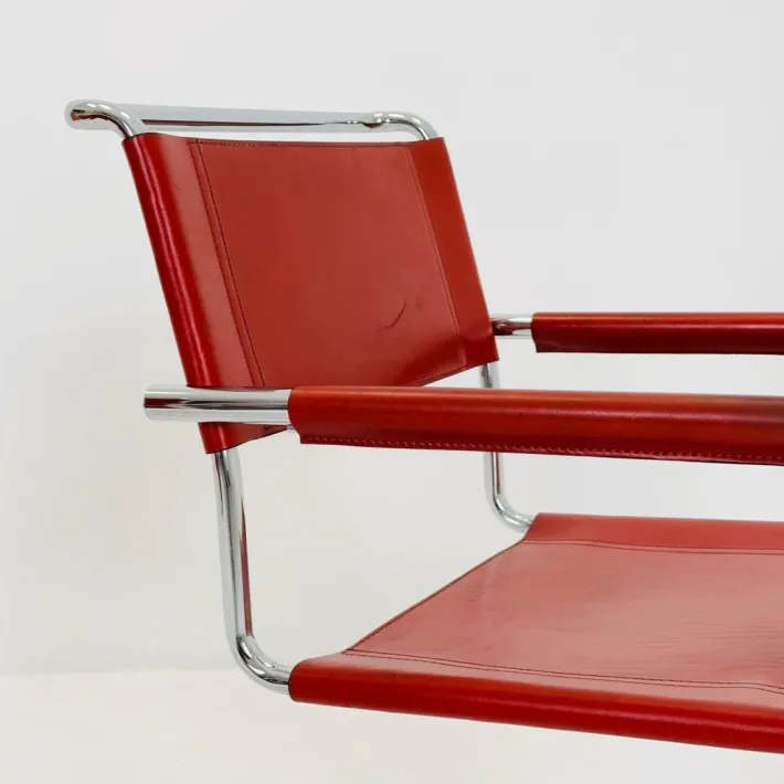 Pamono Mid-Century Bauhaus S34 Armchairs by Mart Stam for Linea Veam, Italy, 1980s Online