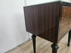 Pamono Mid-Century Bedside Tables with Flap and Blue Glass, 1960, Set of 2 Best