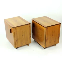 Pamono Mid-Century Bedside Tables in Shellack Walnut, Former Czechoslovakia, 1960s, Set of 2 Sale