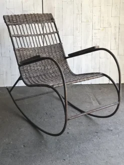Pamono Mid-Century Bentwood and Steel Rocking Chair, 1960s Best