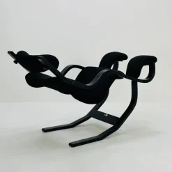Pamono Mid-Century Black Fabric Gravity Rocking Lounge Chair by Peter Opsvik for Stokke, 1980s Online