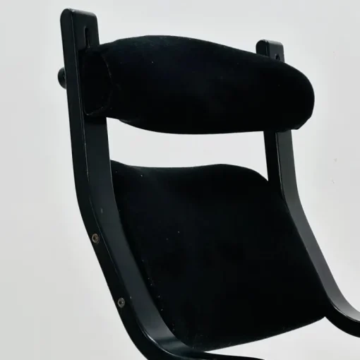 Pamono Mid-Century Black Fabric Gravity Rocking Lounge Chair by Peter Opsvik for Stokke, 1980s Online