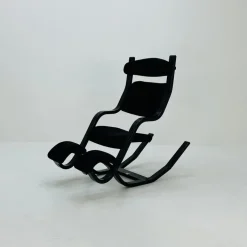 Pamono Mid-Century Black Fabric Gravity Rocking Lounge Chair by Peter Opsvik for Stokke, 1980s Online