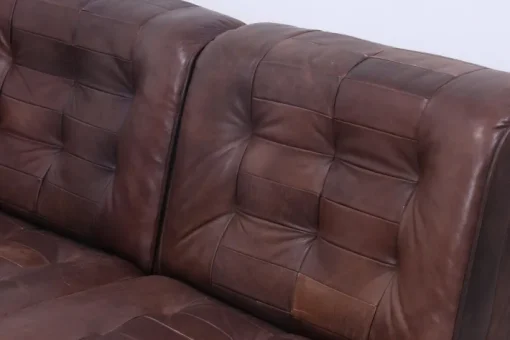 Pamono Mid-Century Brown Leather Modular Sofa from Lemke, 1970s, Set of 6 Outlet