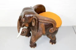 Pamono Mid-Century Carved Elephant Childrens Chair, 1960s Outlet