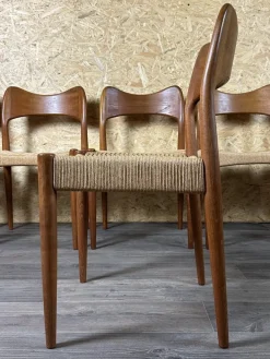 Pamono Mid-Century Chairs in Teak by Niels O Möller for J L Møllers, 1960s, Set of 6 New