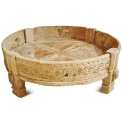 Pamono Mid-Century Chakki Grinder Wooden Table Clearance