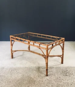Pamono Mid-Century Chippendale Bamboo Dining Table, Italy, 1960s Best