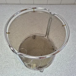 Pamono Mid-Century Chrome and Glass Bar Cart, 1970s, 1960s Hot