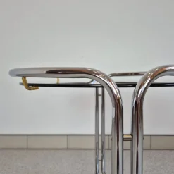 Pamono Mid-Century Chrome and Glass Bar Cart, 1970s, 1960s Hot