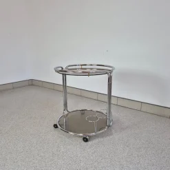 Pamono Mid-Century Chrome and Glass Bar Cart, 1970s, 1960s Hot