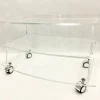 Pamono Mid-Century Clear Acrylic Glass Shelf Unit TV Stand on Castors, 1970s Best