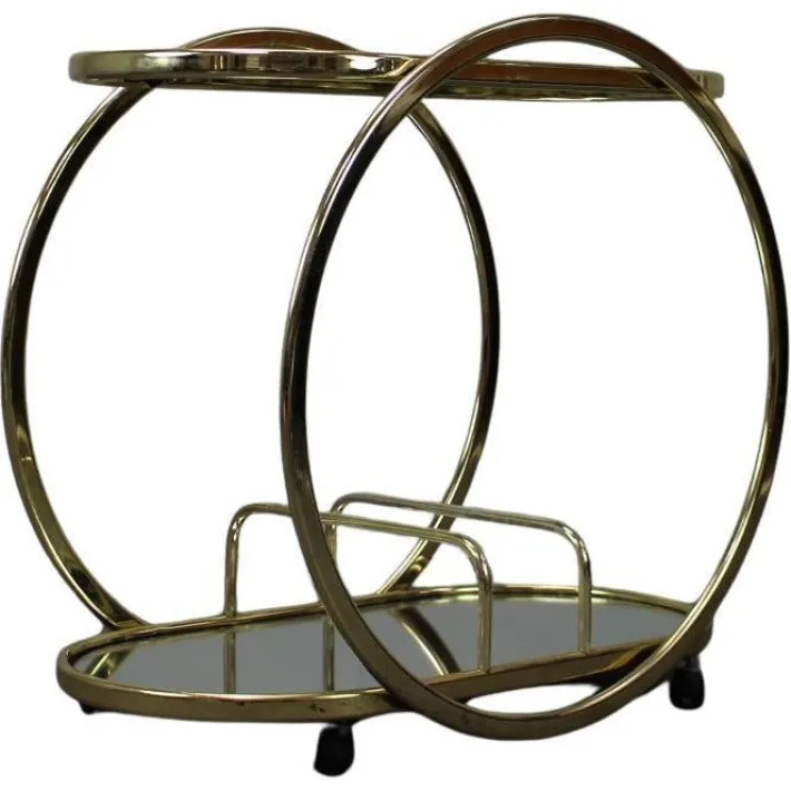 Pamono Mid-Century Cocktail Serving Bar Table in Brass, Germany, 1970s Outlet