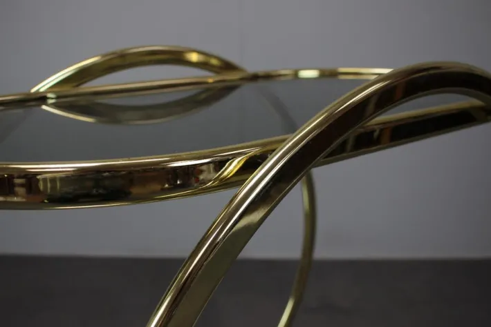 Pamono Mid-Century Cocktail Serving Bar Table in Brass, Germany, 1970s Outlet