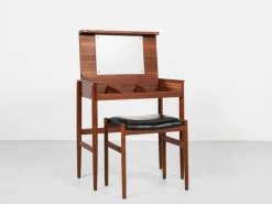 Pamono Mid-Century Danish Dressing Table in Teak with Ottoman from Dyrlund, 1960s, Set of 2 Sale