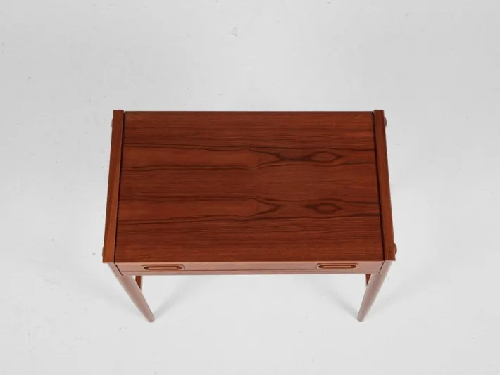 Pamono Mid-Century Danish Dressing Table in Teak with Ottoman from Dyrlund, 1960s, Set of 2 Sale