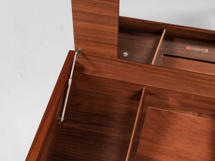 Pamono Mid-Century Danish Dressing Table in Teak with Ottoman from Dyrlund, 1960s, Set of 2 Sale