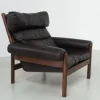 Pamono Mid-Century Danish Leather Lounge Chair in the style of Norell, 1960s Best