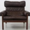 Pamono Mid-Century Danish Leather Lounge Chair in the style of Norell, 1960s Best