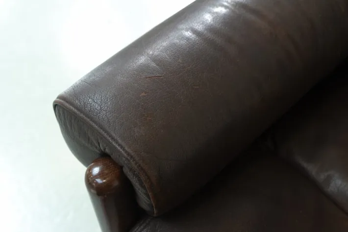Pamono Mid-Century Danish Leather Lounge Chair in the style of Norell, 1960s Best