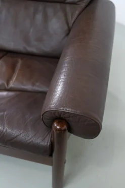 Pamono Mid-Century Danish Leather Lounge Chair in the style of Norell, 1960s Best