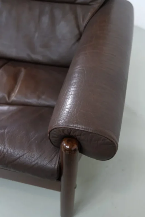 Pamono Mid-Century Danish Leather Lounge Chair in the style of Norell, 1960s Best