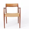 Pamono Mid-Century Danish Modern Model 57 Armchair in Teak with Papercord Seat by Niels Otto (N. O.) Møller for J. L. Møllers, 1960s Discount
