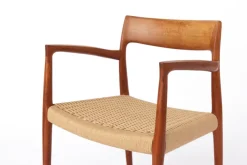 Pamono Mid-Century Danish Modern Model 57 Armchair in Teak with Papercord Seat by Niels Otto (N. O.) Møller for J. L. Møllers, 1960s Discount