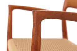 Pamono Mid-Century Danish Modern Model 57 Armchair in Teak with Papercord Seat by Niels Otto (N. O.) Møller for J. L. Møllers, 1960s Discount