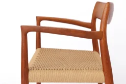 Pamono Mid-Century Danish Modern Model 57 Armchair in Teak with Papercord Seat by Niels Otto (N. O.) Møller for J. L. Møllers, 1960s Discount