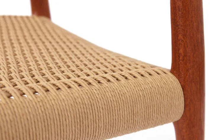 Pamono Mid-Century Danish Modern Model 57 Armchair in Teak with Papercord Seat by Niels Otto (N. O.) Møller for J. L. Møllers, 1960s Discount