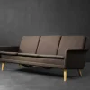 Pamono Mid-Century Danish Modern Brown 3-Seater Sofa by Folke Ohlsson for Fritz Hansen, 1960s Sale